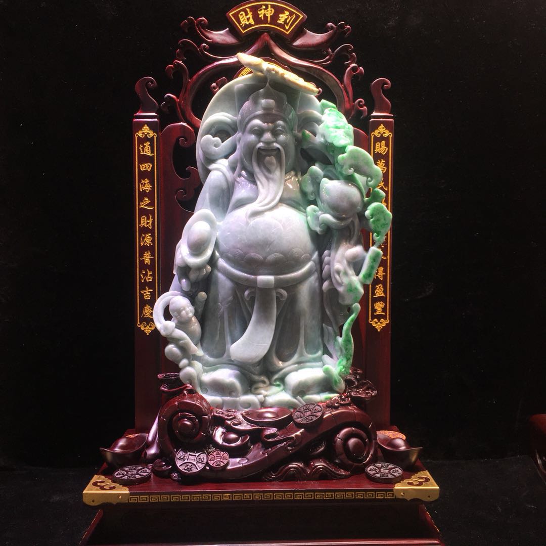 【60706】翡翠"财神到"精品摆件