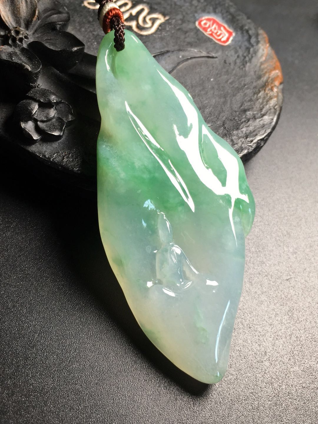 【11878】翡翠冰种悟道佛随型挂件