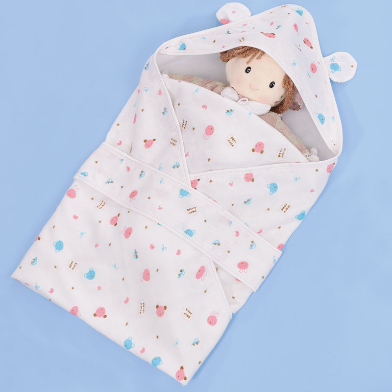 竹纤维纱布抱被 纯棉新生儿婴儿包被