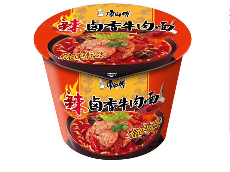 康师傅辣卤牛肉面110g