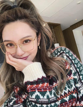 2018新款金属周扬青同款女式平光眼镜架大框网红太阳镜