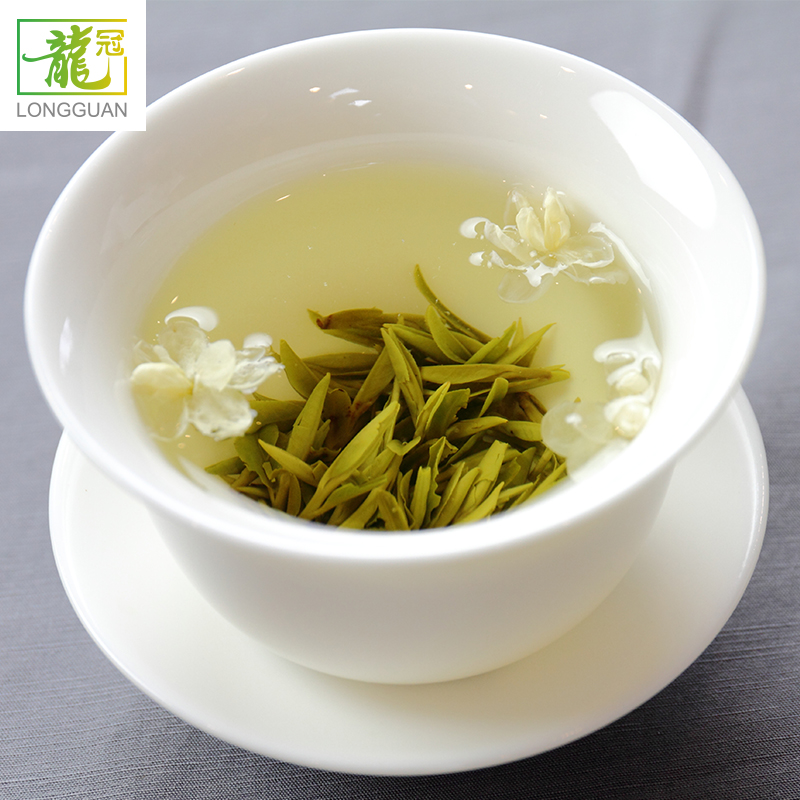 西湖龙冠茉莉龙井50g清香龙井茉莉花茶牛皮纸单袋礼盒特种2018新品