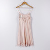 M码浅粉色100%真丝睡衣吊带睡裙桑蚕丝夏性感B1 商品缩略图1
