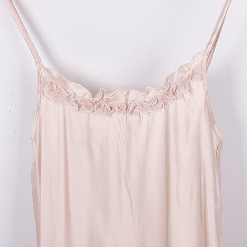 M码浅粉色100%真丝睡衣吊带睡裙桑蚕丝夏性感B1 商品图2