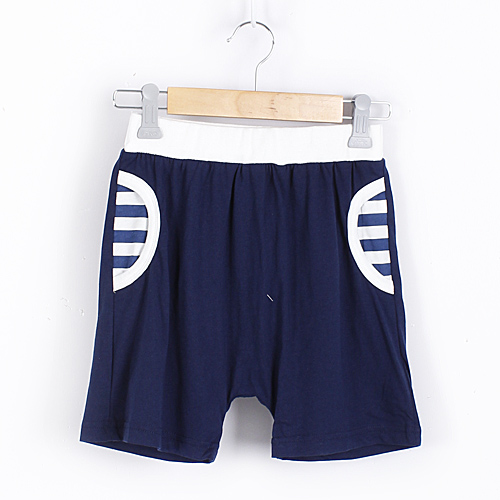 120码藏青色纯棉中裤男童大屁屁休闲短裤B4