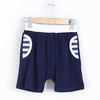 120码藏青色纯棉中裤男童大屁屁休闲短裤B4 商品缩略图0