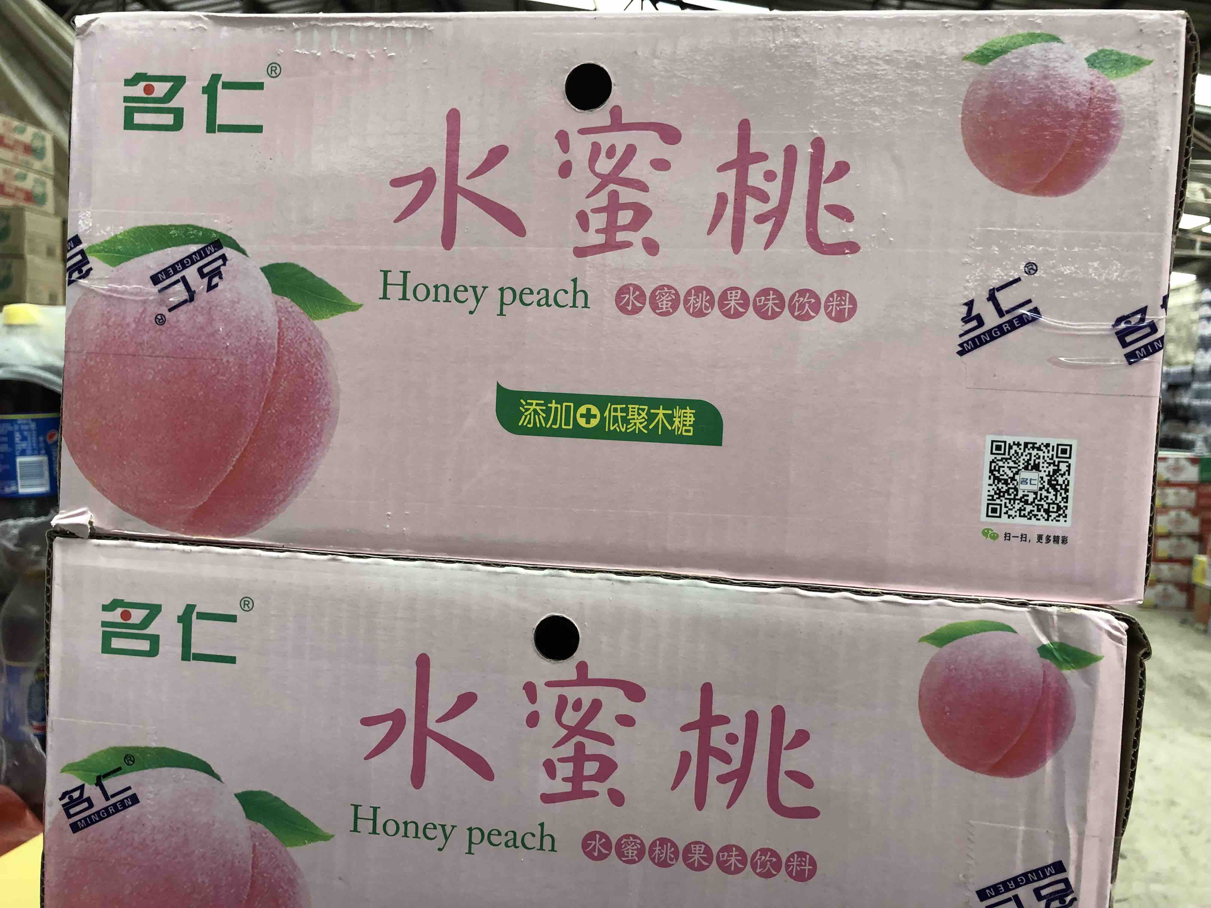 名仁苏打水蜜桃味375毫升*24瓶/箱