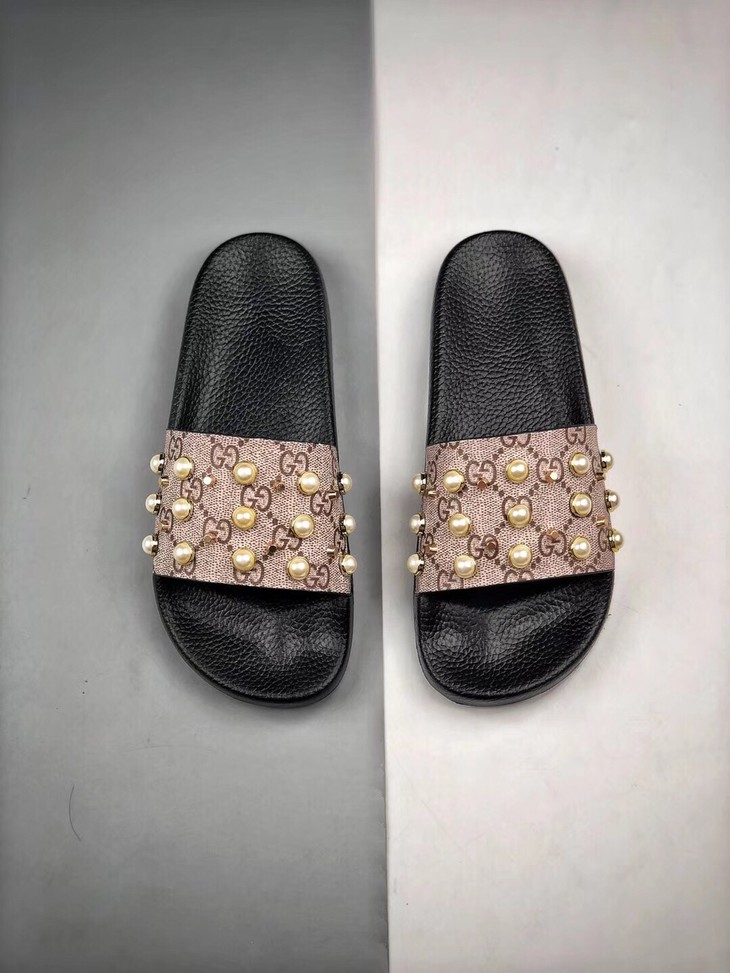 gucci 18ss 古驰珍珠印花拖鞋