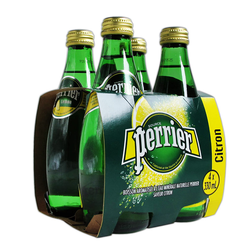 巴黎水含气天然矿泉水330ml*4