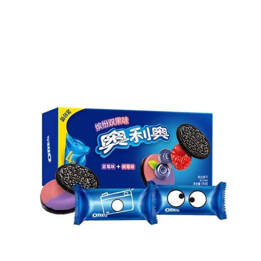 奥利奥蓝莓味+树莓味夹心饼干194g 商品图0