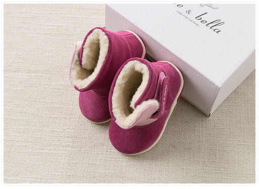 davebella戴维贝拉23码女童冬季保暖雪地靴DB4304 C9 商品图3