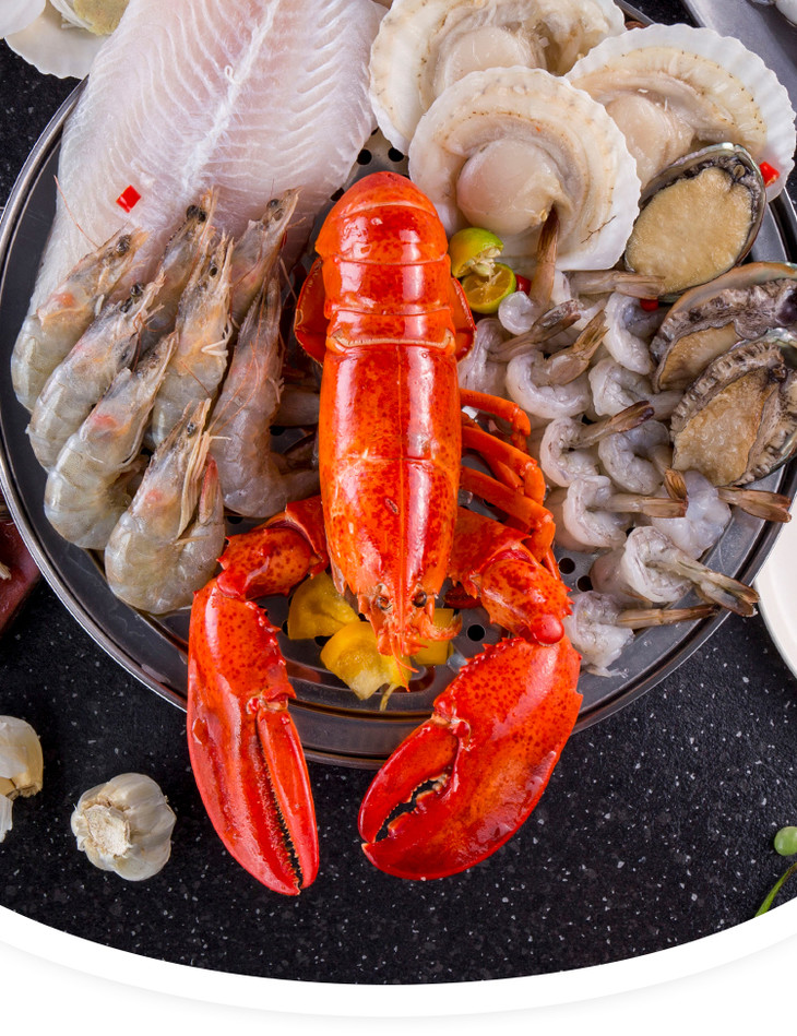 【鲜活蒸锅】大龙虾 时令海鲜 豪华 3-5人蒸锅套餐