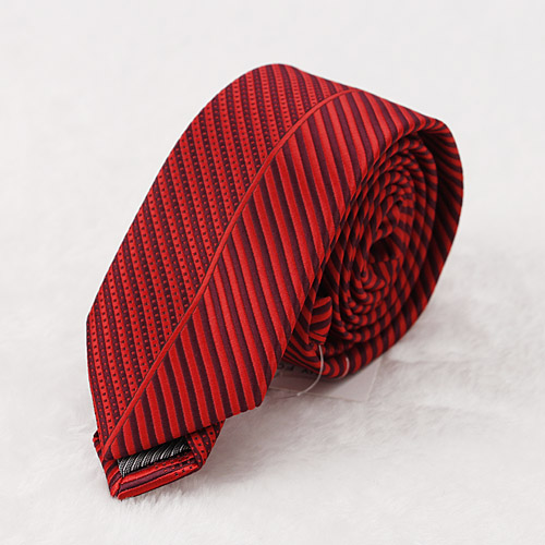 企业定制红色条纹男士领带a17