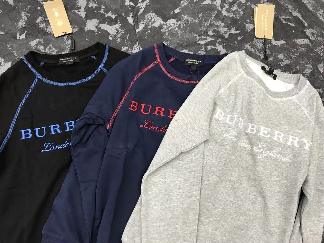 Burberry经典刺绣卫衣!三色首发!情侣款!重磅来