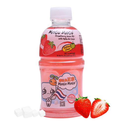 320ml摩咕摩咕椰果草莓汁饮料 商品图0