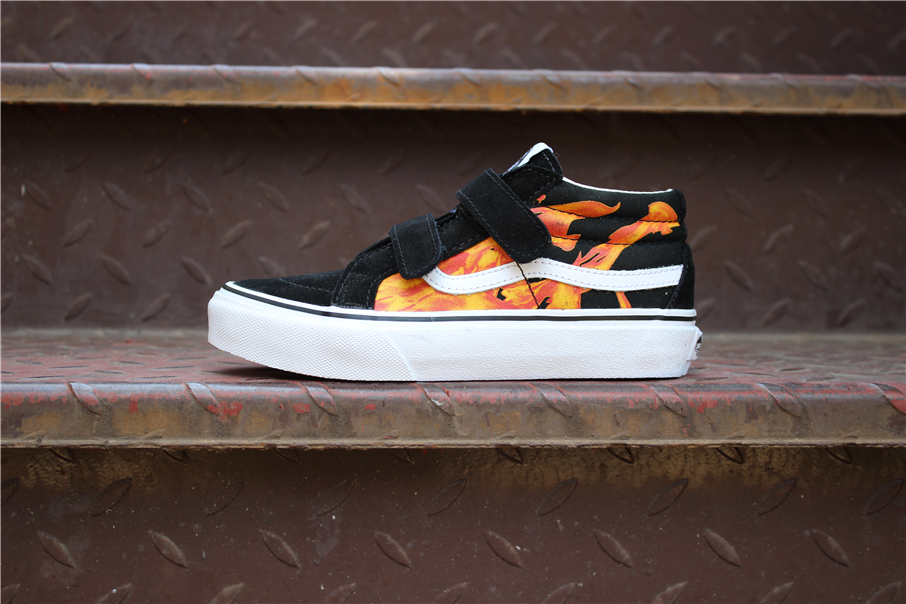 万斯/范斯/vans 中帮系列 帆布鞋 火焰 童鞋