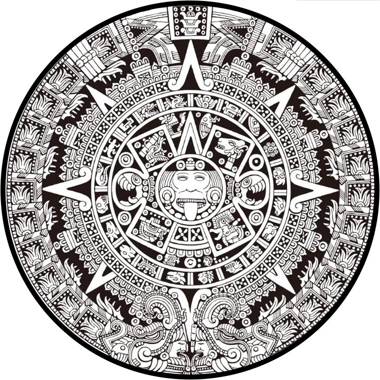 【民族风】跨境民族风几何图腾彩色玛雅圆形卧室客厅水晶绒地毯地垫