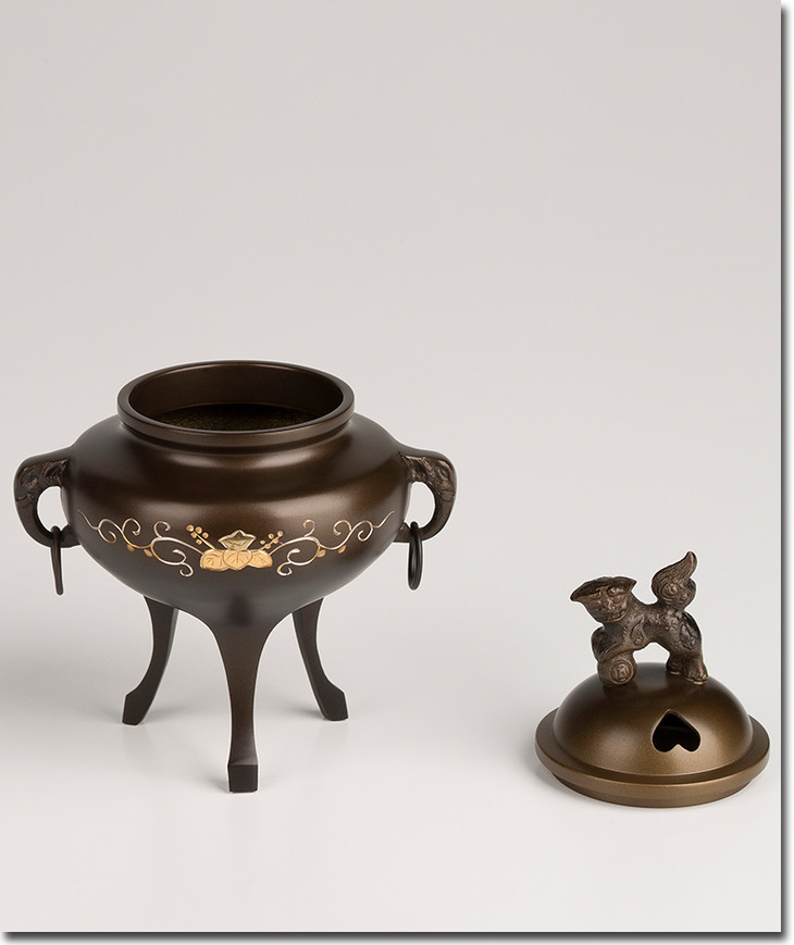 铜师傅《铜师傅高冈铜器之釻付象眼香炉》