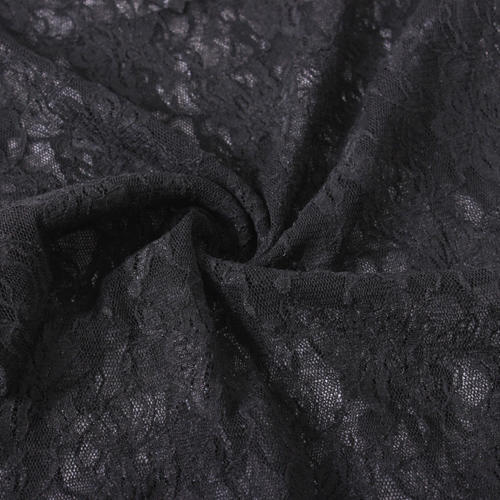 S码黑色蕾丝性感V领女士T恤B21 商品图2