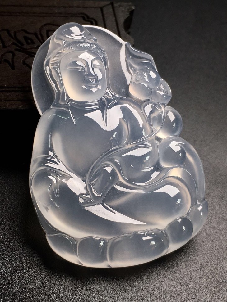 【11967】翡翠冰种莲花观音