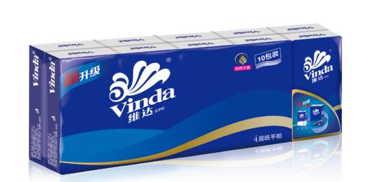 维达蓝色经典纸手帕9张10包装 商品图0