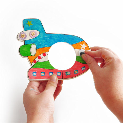 幼儿园课堂手工DIY木质交通工具相框材料包 商品图2