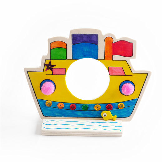 幼儿园课堂手工DIY木质交通工具相框材料包 商品图12