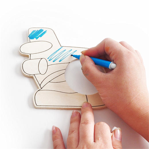 幼儿园课堂手工DIY木质交通工具相框材料包 商品图1