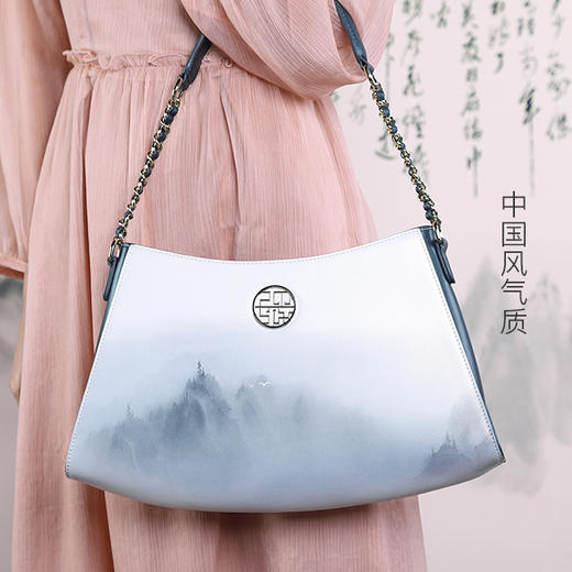 天煦· 单肩包/手提包/钱包| 云山系列,水墨画中国风包包,东方女子