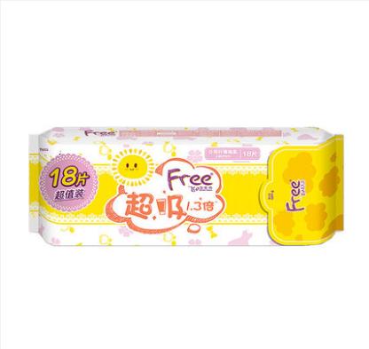 Free厚吸1.3倍日用纤薄棉柔卫生巾240mm18片 特价 商品图0