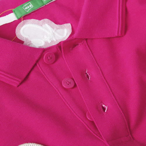 M码枚红色纯棉T恤短袖翻领polo衫亲肤透气B17 商品图3