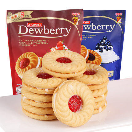 珍珍蓝莓\草莓味奶油味夹心饼144g 商品图2