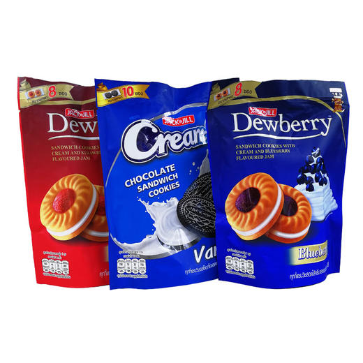 珍珍蓝莓\草莓味奶油味夹心饼144g 商品图3