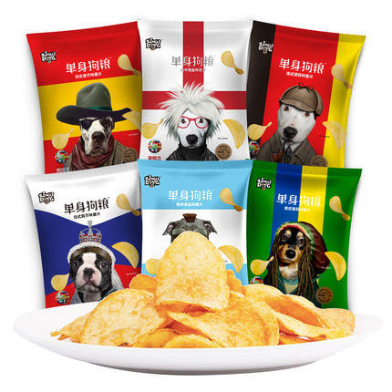 单身狗粮美式薯片71g 商品图0