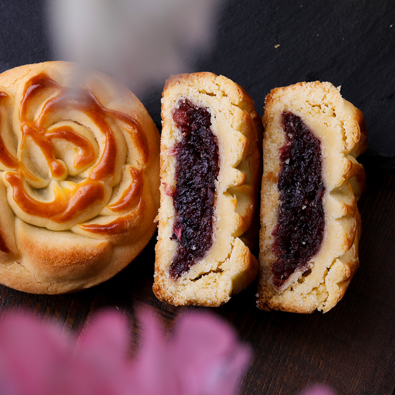 嘉华鲜花饼 嘉华月饼 玫瑰鲜花月饼80g云南中秋月饼传统零食糕点