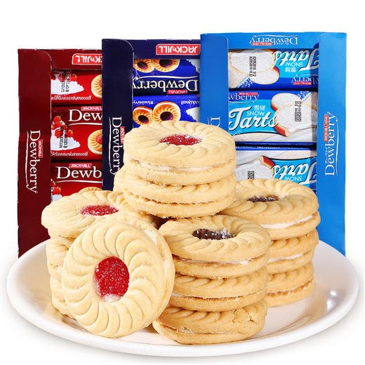 珍珍蓝莓\草莓奶油夹心曲奇饼432g&36g 商品图0