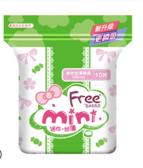 Free迷你丝薄棉柔190mm10片装