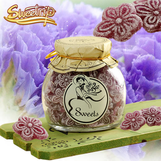 莎莎的店水果糖紫罗兰味150g 商品图2