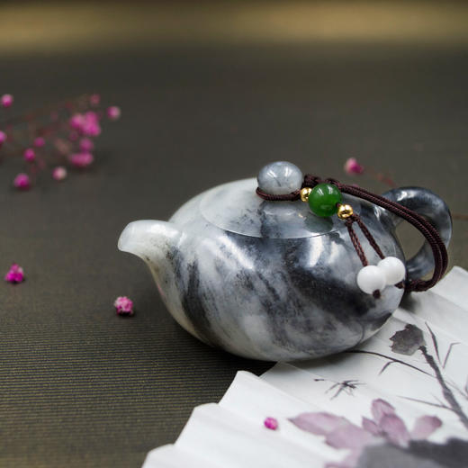 和田玉（青花）玉壶（宋鸣放）106.2G 商品图1