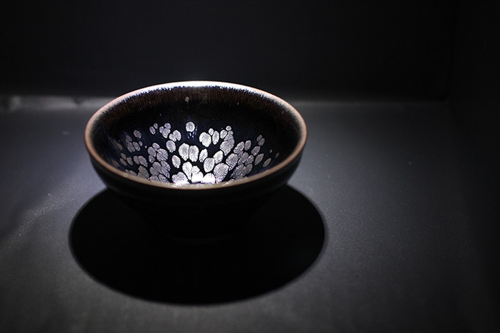 李盏柜建盏牡丹盏黑牡丹油滴盏纯手工禅定杯单杯