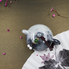 和田玉（青花）玉壶（宋鸣放）106.2G