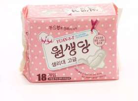 源生堂纯棉日用卫生巾245mm18片装