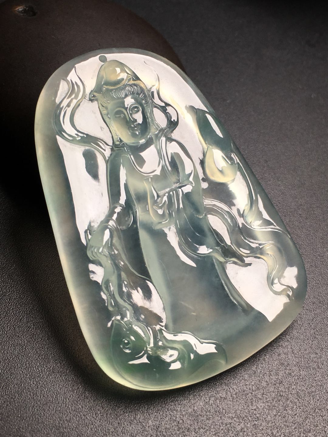 【12042】翡翠冰种莲花观音