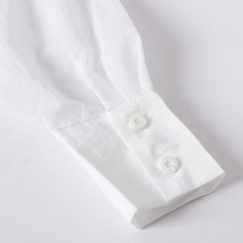 M码白色宽松立领通勤百搭衬衫B11 商品图7