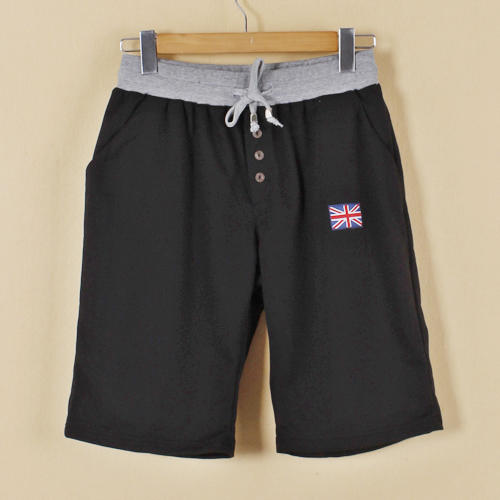 XL码黑色男士休闲短袖短裤套装B11 商品图1