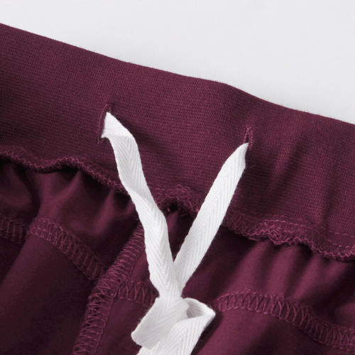 2XL码酒红色条纹短袖休闲运动套装B12 商品图5