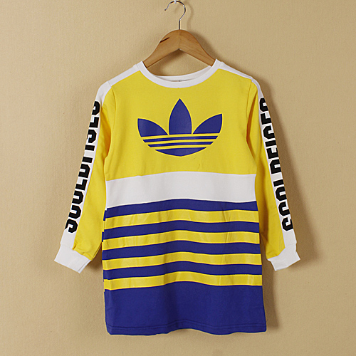 150码黄色儿童圆领套头卫衣T恤B24