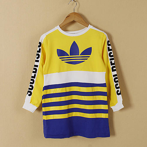 150码黄色儿童圆领套头卫衣T恤B24 商品图0