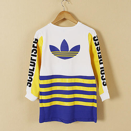 150码黄色儿童圆领套头卫衣T恤B24 商品图1