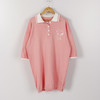 粉色短袖t恤女夏翻领修身百搭学院风针织polo衫上衣E49 商品缩略图0